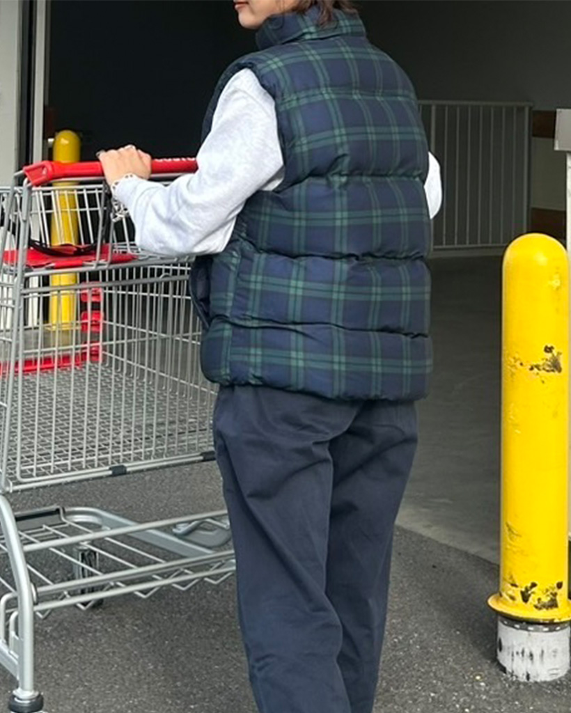 チェックショートダウンベスト | ファッション通販サイト NUGU