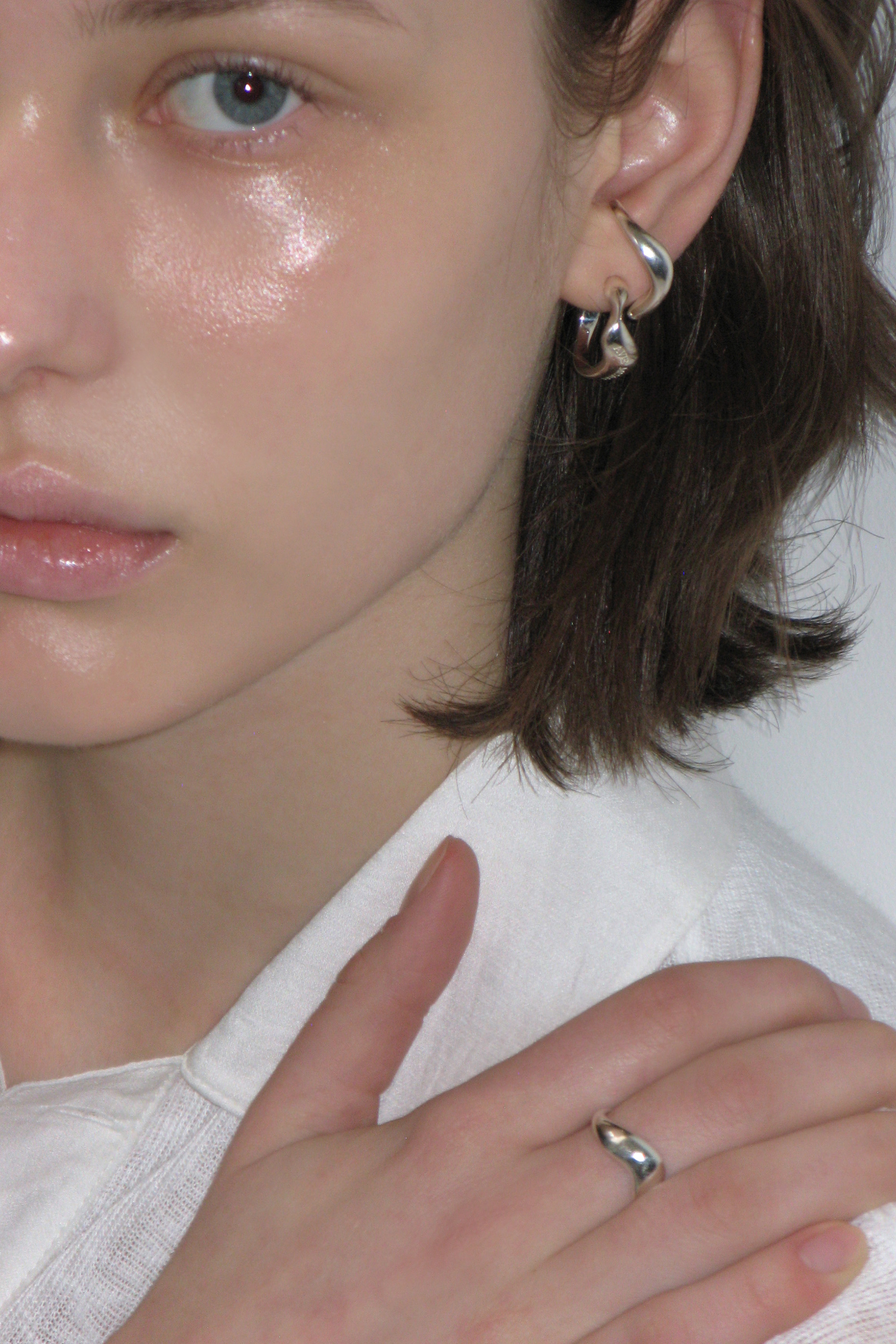 ring様　ご確認用 ブラックダイヤモンド0.02ct甲丸リング 金属アレルギー対応の