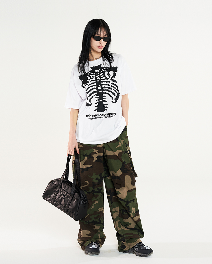 Parachute Washsing Cotton Wide Cargo Pants - camo | ファッション