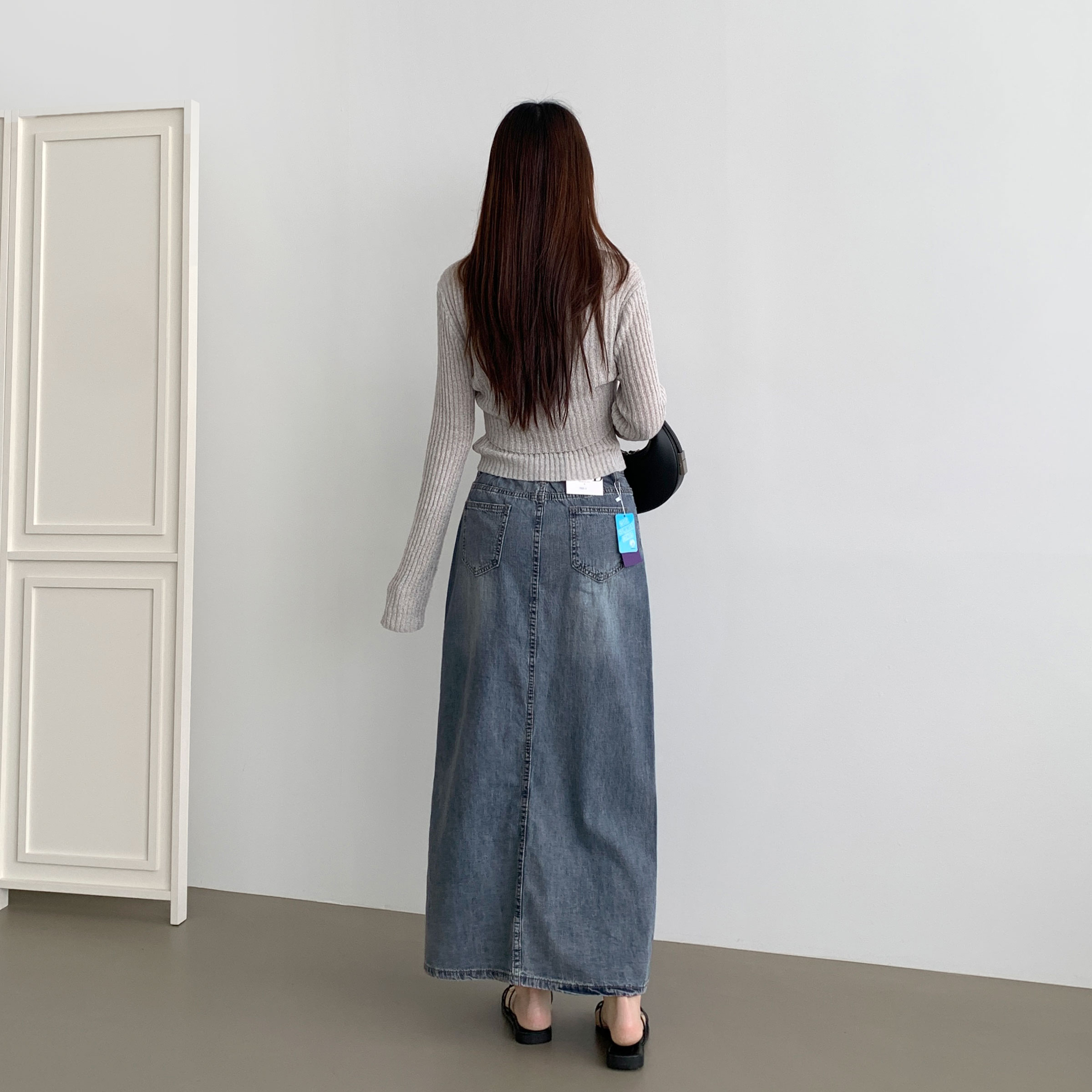 美品　soorploom デニムスカート 4y AMBIDEX Store △11.36ozムラ糸デニム ミディアムタイトスカート