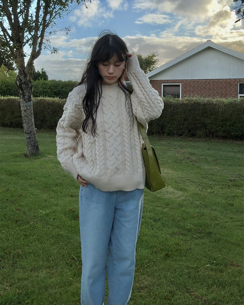 ケーブルオーバーフィット ニット | ファッション通販サイト NUGU