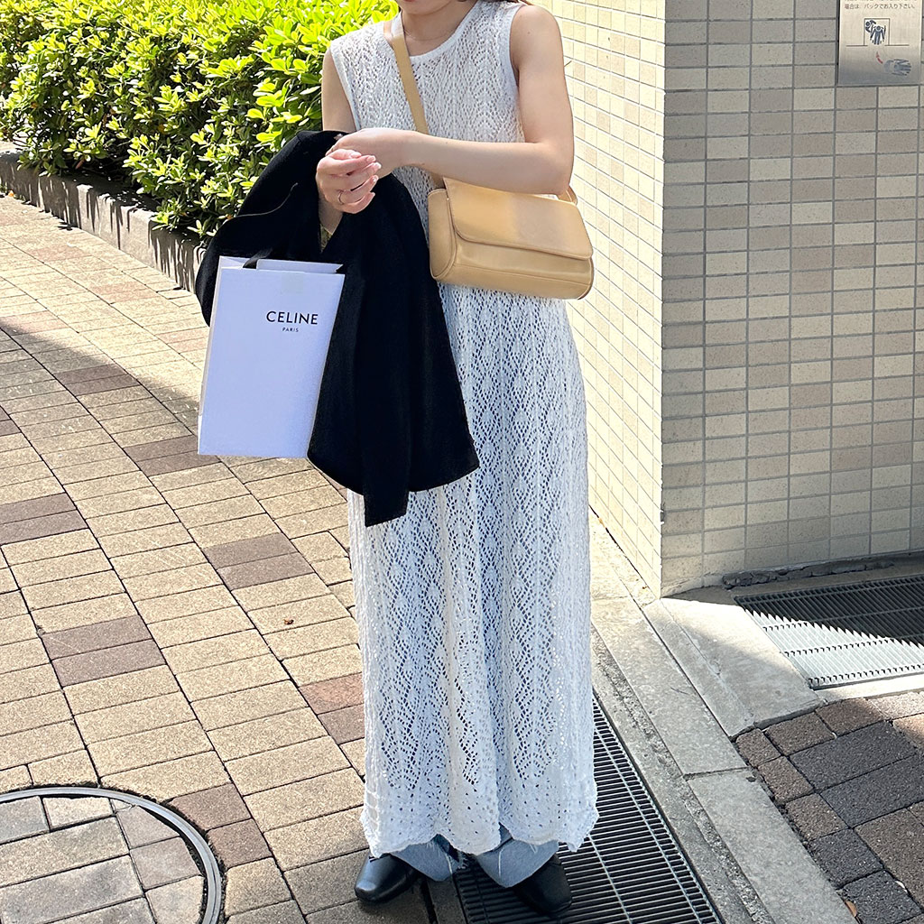 BALENCIAGA◆ニットワンピース パンチングロングニットワンピース | ファッション通販サイト NUGU