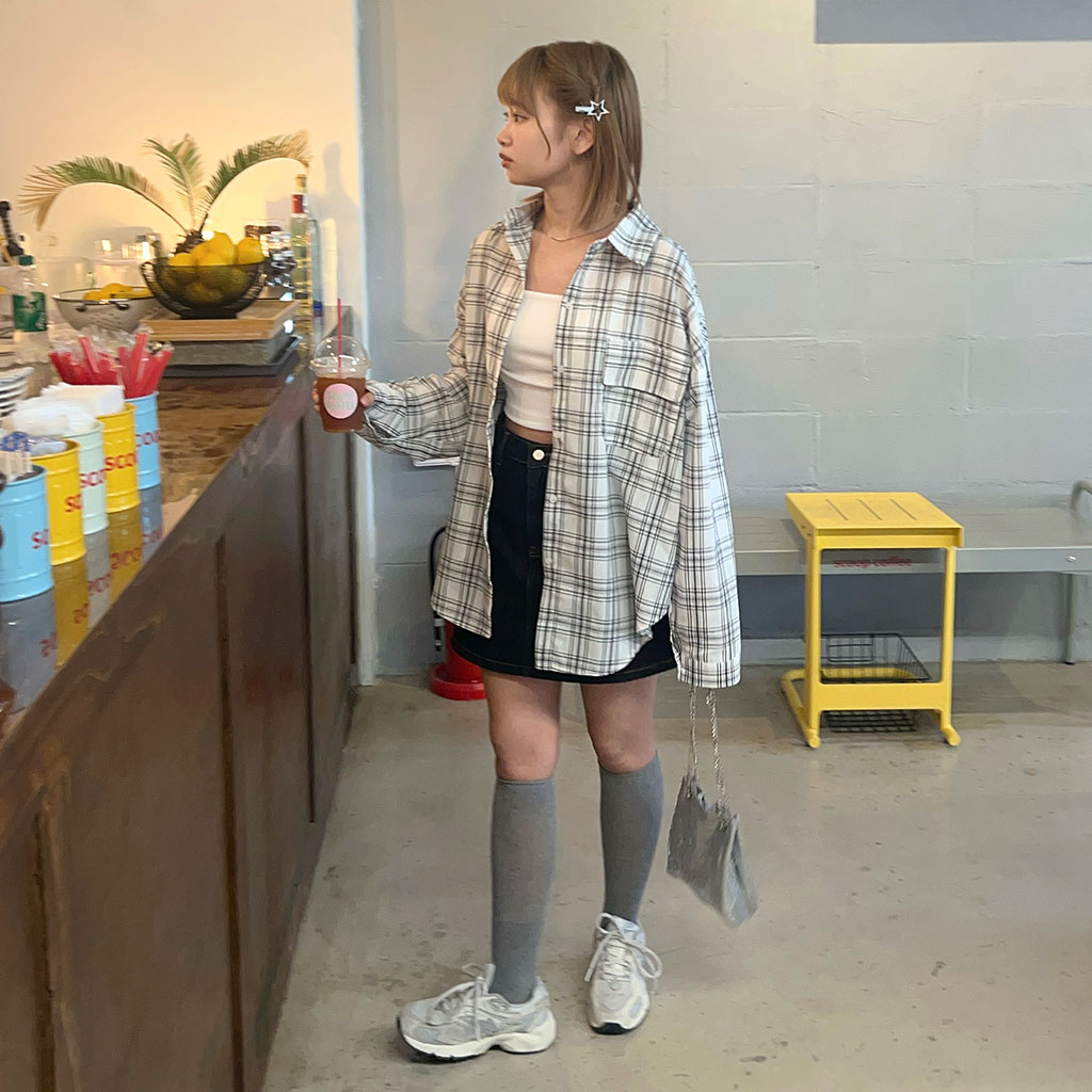 オーバーフィットチェックシャツ | ファッション通販サイト NUGU