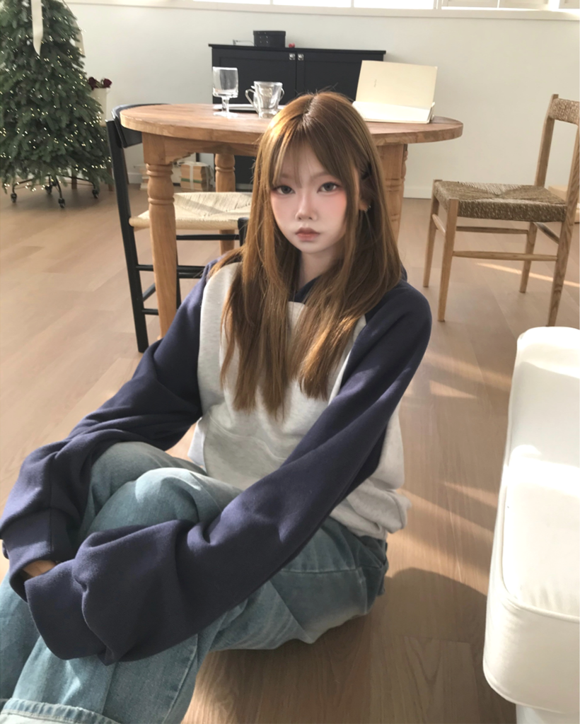 [UNISEX] ブロック パーカー (3色)