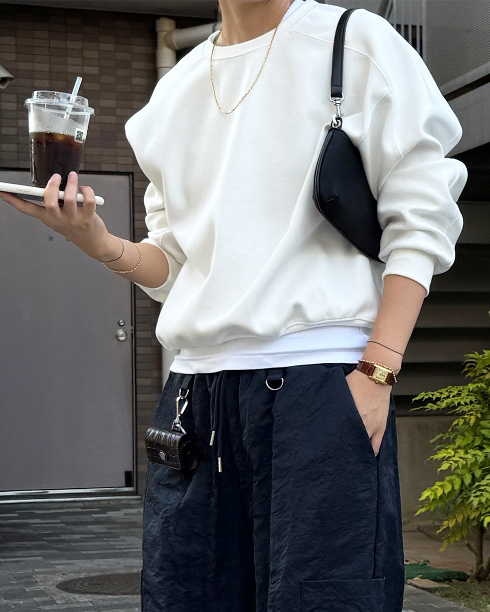 パイピングスウェットシャツ