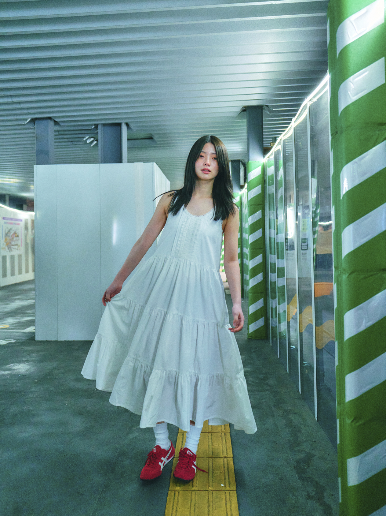 【Oheshio】 LAYERED FLARE SHEER DRESS 2色 Oheshio】 LAYERED FLARE SHEER DRESS 2色
