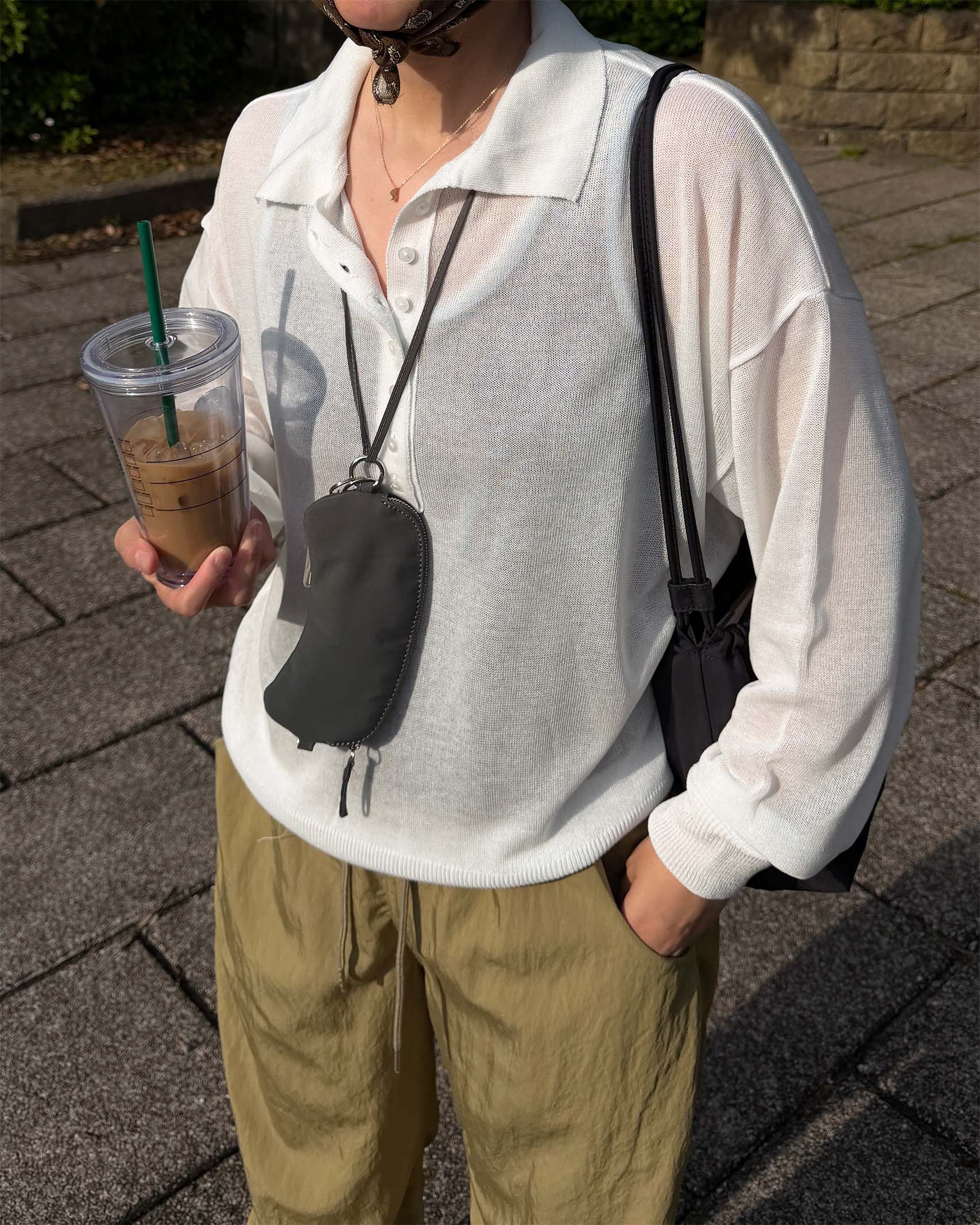 カラーボタンサマーニット