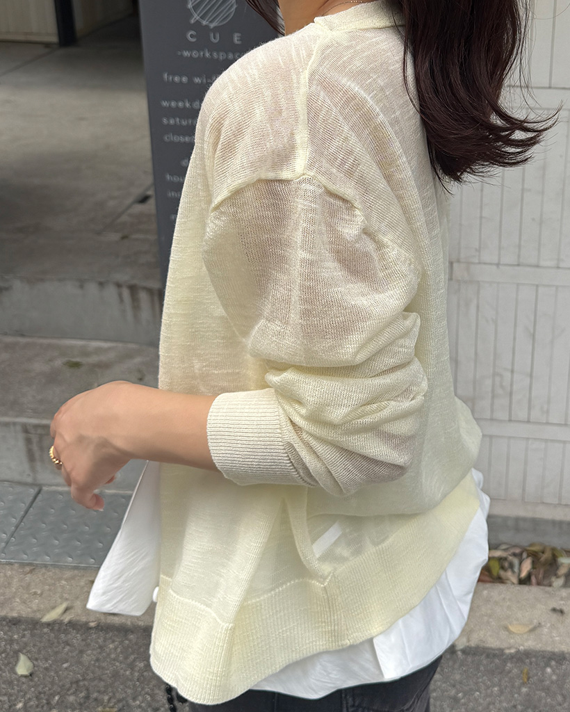 小竹正　遊　シースルーカーディガン シースルーVネックカーディガン | ファッション通販サイト NUGU