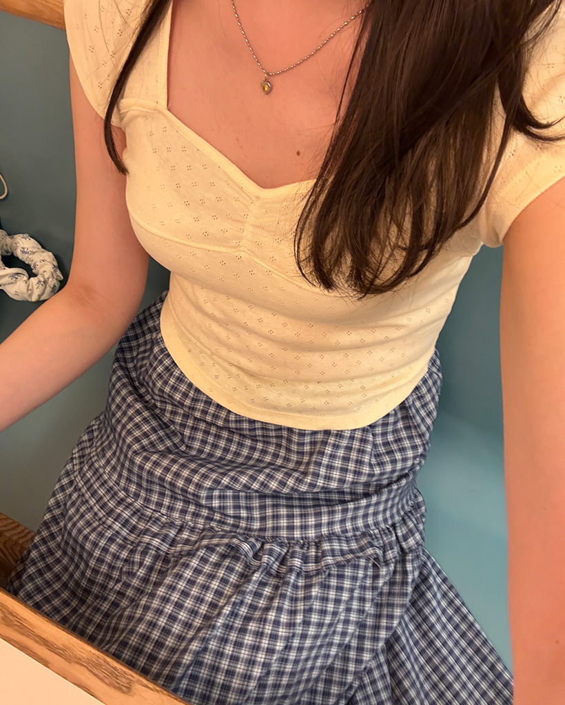 チェックフリルバンディングロングスカート | ファッション通販