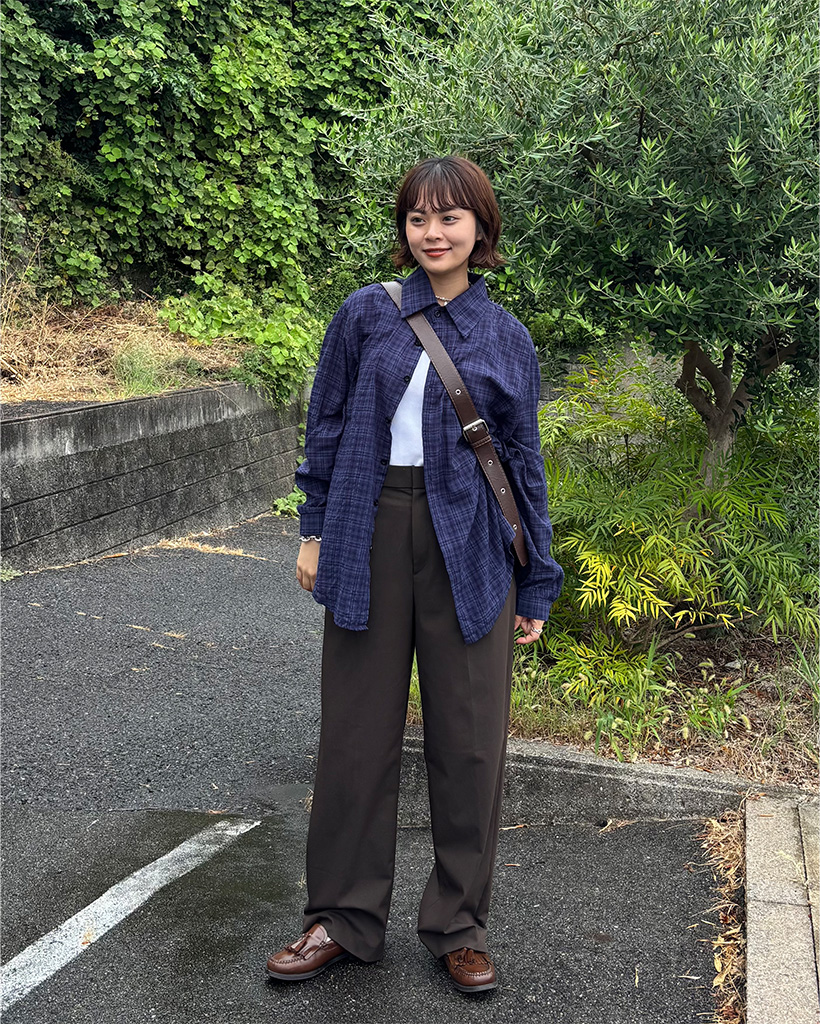 チェックネイビーシャツ | ファッション通販サイト NUGU