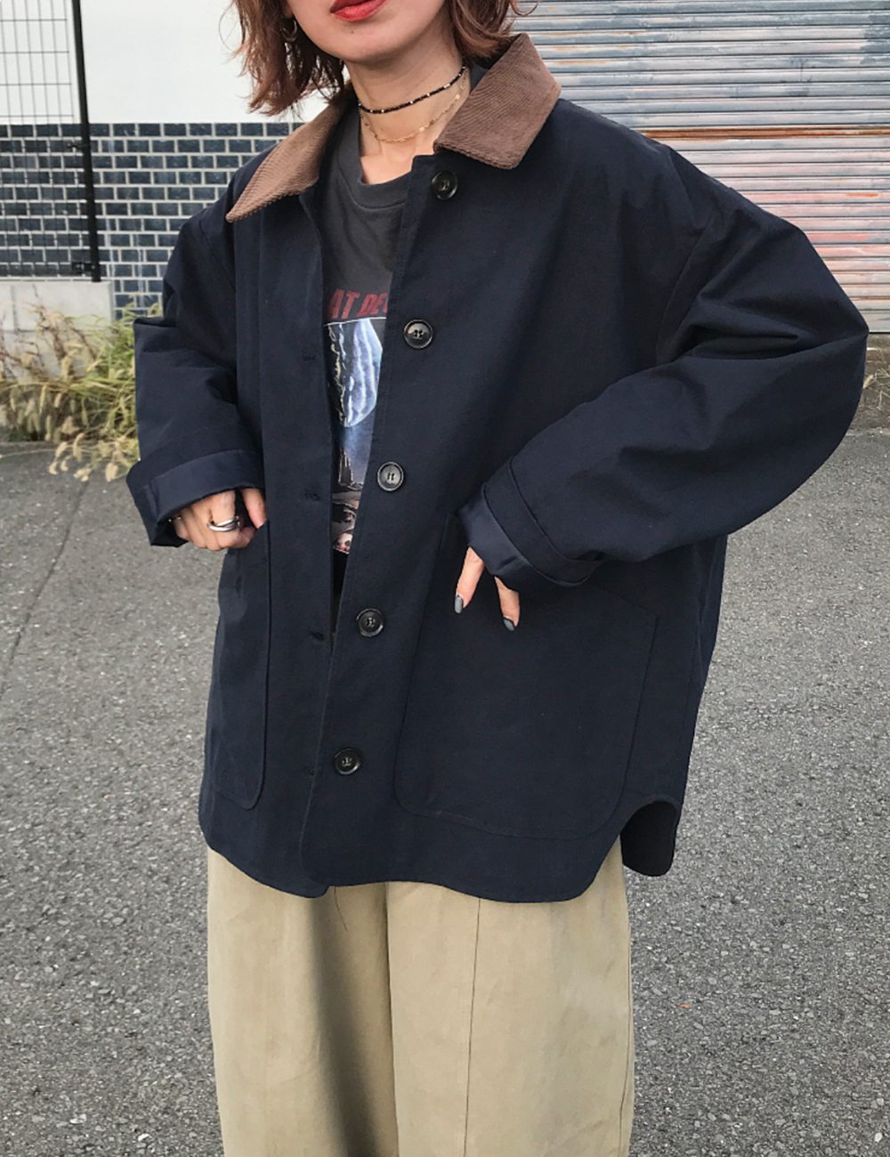 コーデュロイ襟ジャケット | ファッション通販サイト NUGU