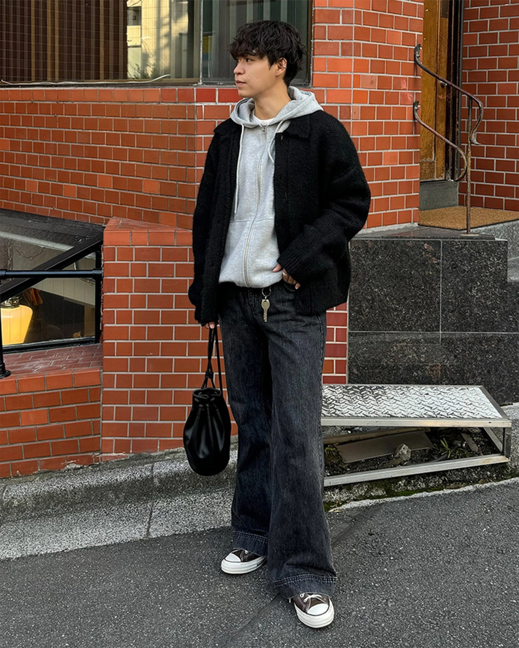 未使用　黒 レザー ARKET ドローストリングバッグ 1_IaWuUkn_LllQuhU_lpj6qLt_RxUy