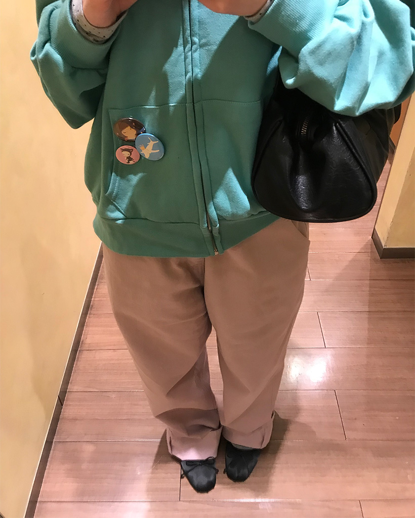 バックフラップポケットコットンワイドパンツ