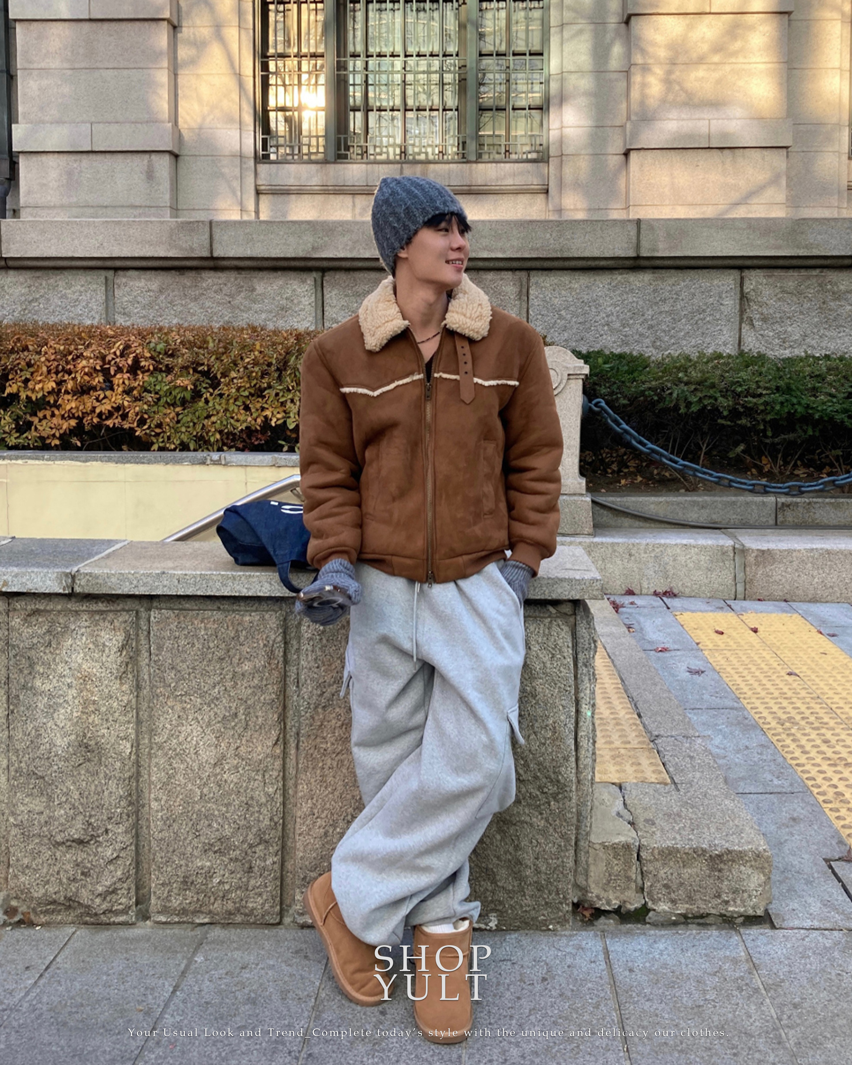 スエード ムートン ジャケット