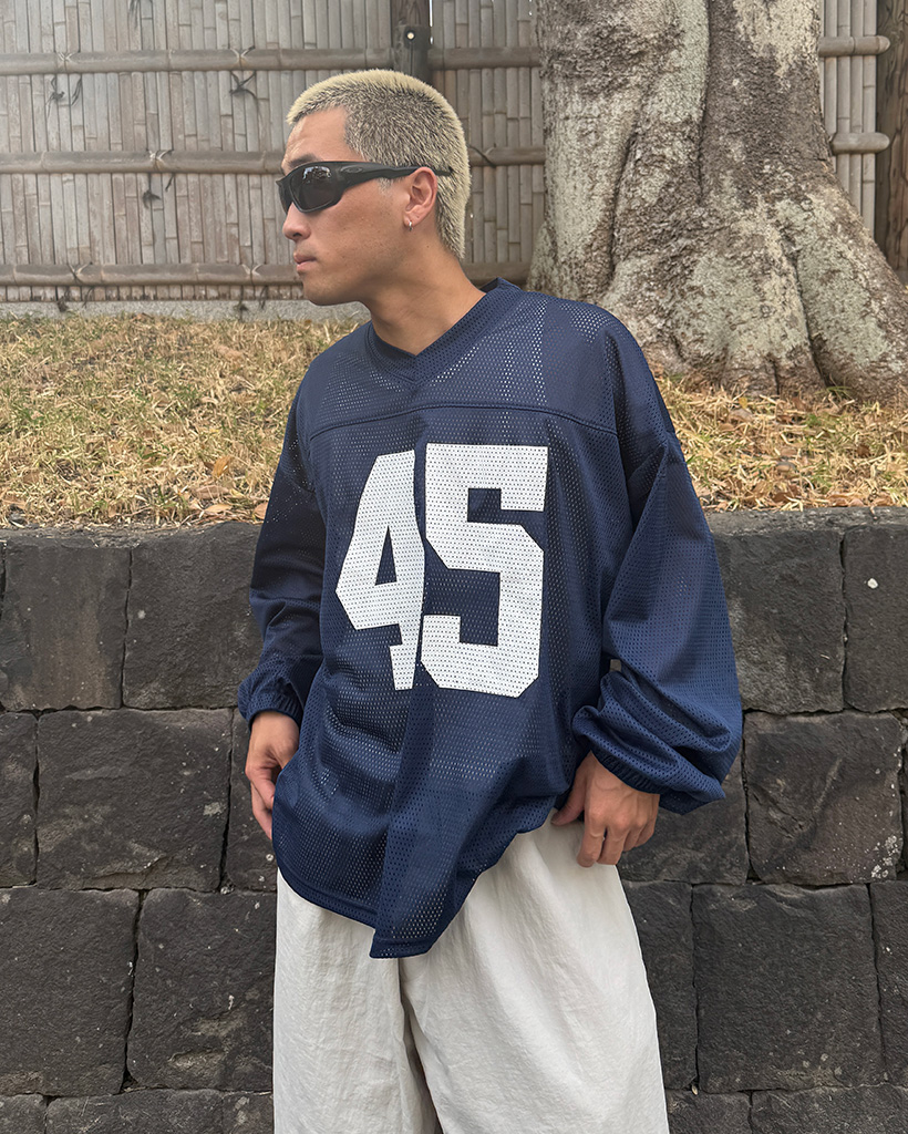 ナンバリングメッシュフットボールシャツ | ファッション通販サイト NUGU