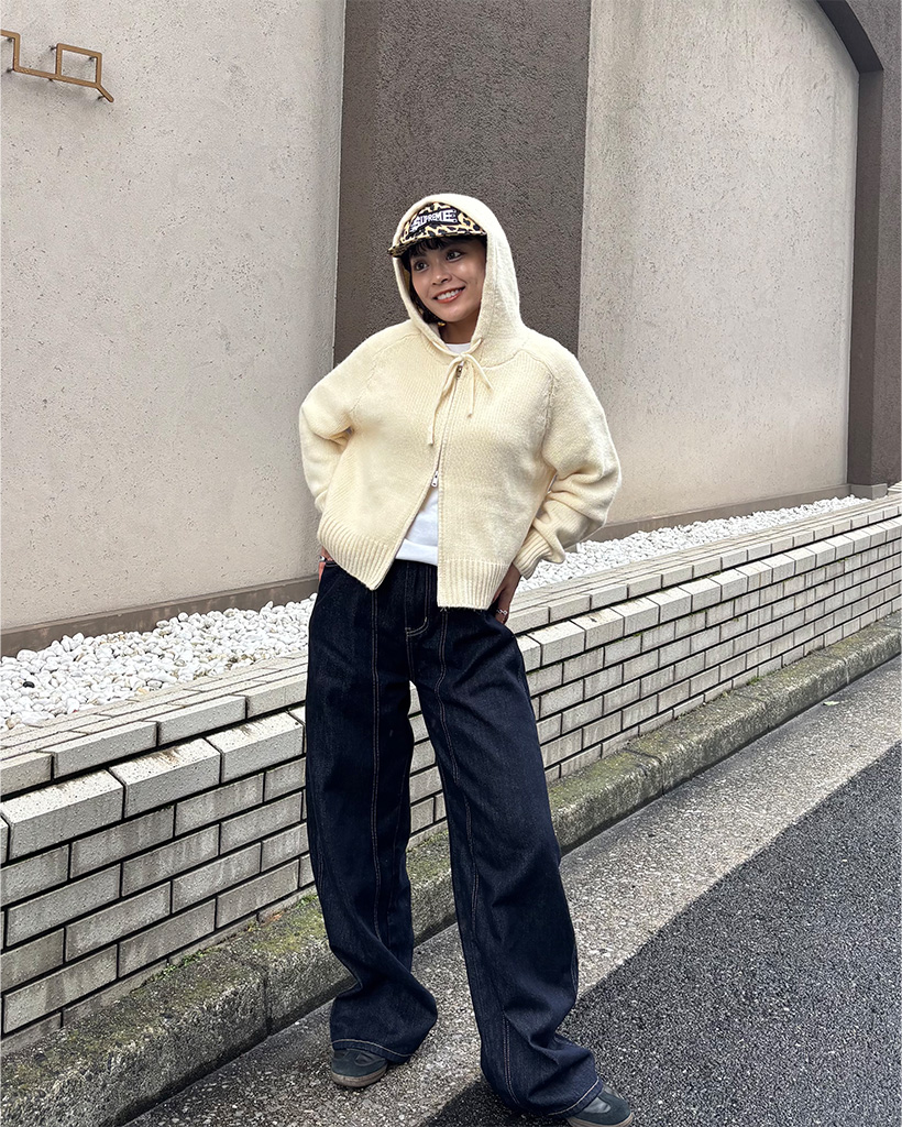 フードニットジップアップ | ファッション通販サイト NUGU