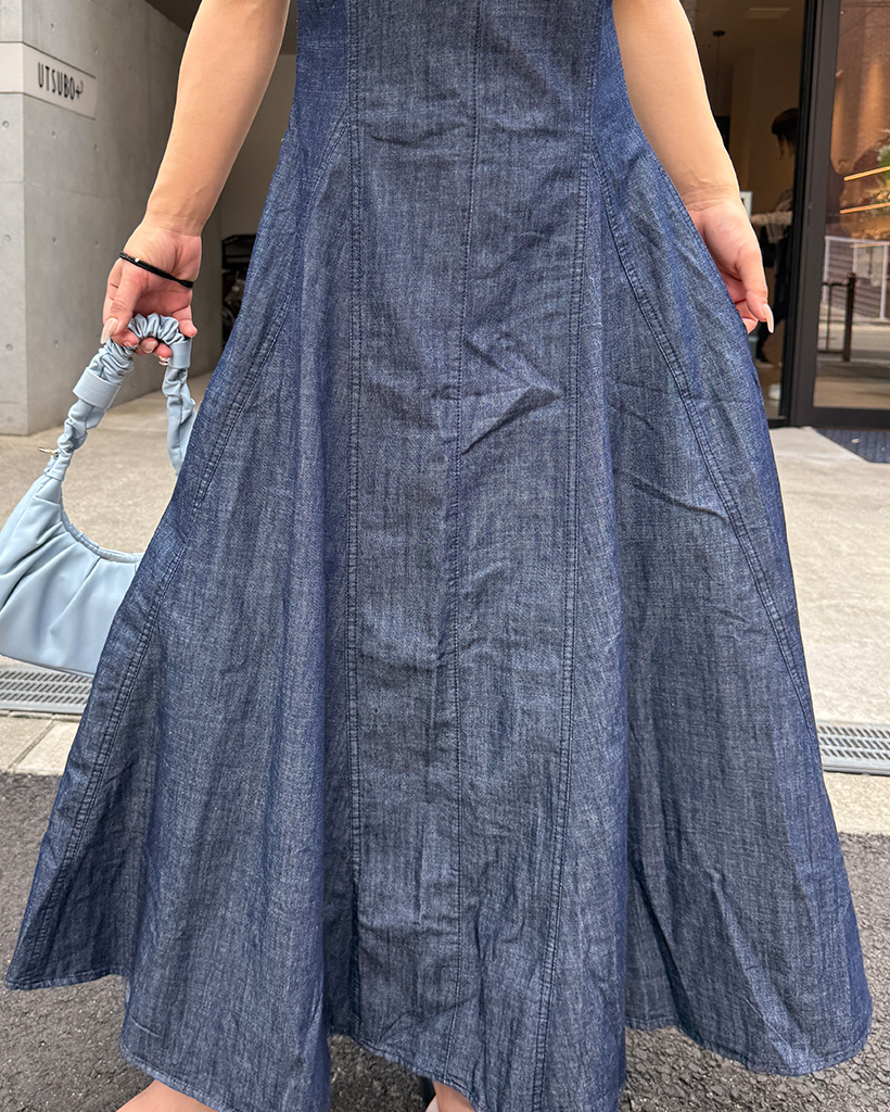 45R デニム ノースリーブ ロングワンピース 45RPM 45R デニム ノースリーブ ロングワンピース 45RPM 45R デニム