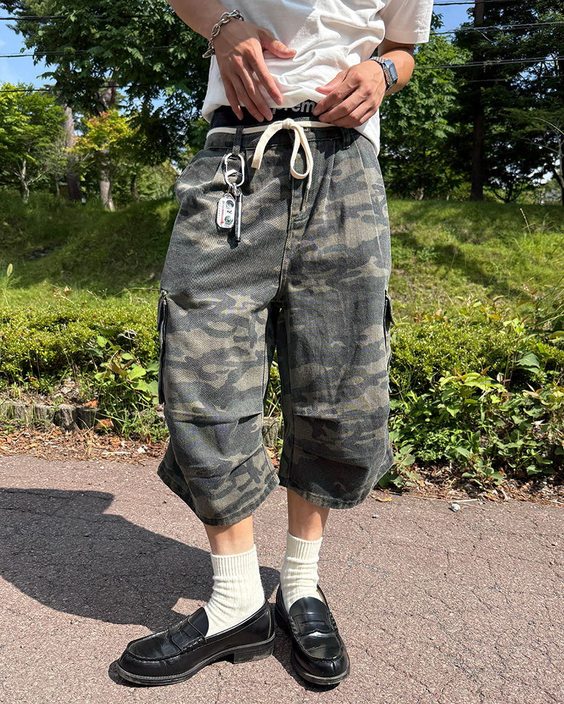迷彩柄カーゴバミューダパンツ | ファッション通販サイト NUGU