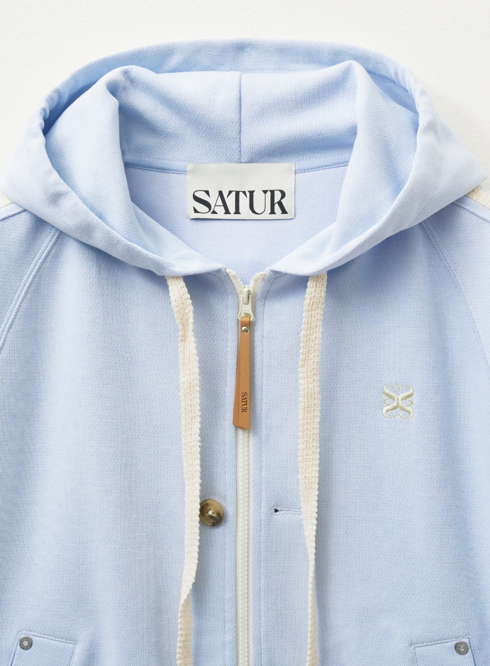 [24FW]★SATUR★Lawton Loose Fit Hood Zip-up★ジップアップ★ 24FW☆ SATUR ☆LAWTON LOOSE FIT HOOD ZIP-UP (SATUR/パーカー