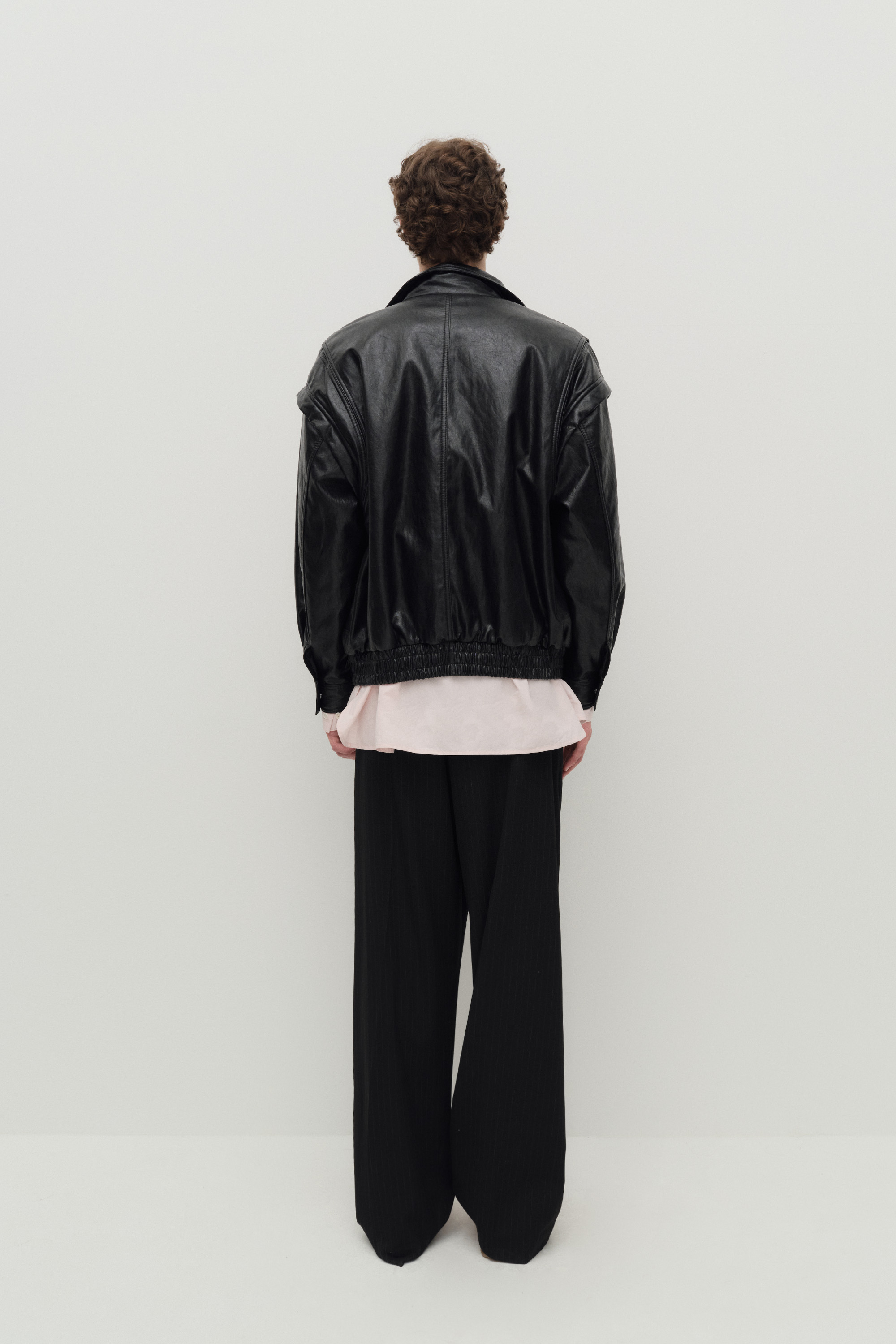 ジャケット・アウター Fuga single leather jacket black Panelled Faux leather Jacket (Black) | ファッション通販サイト NUGU