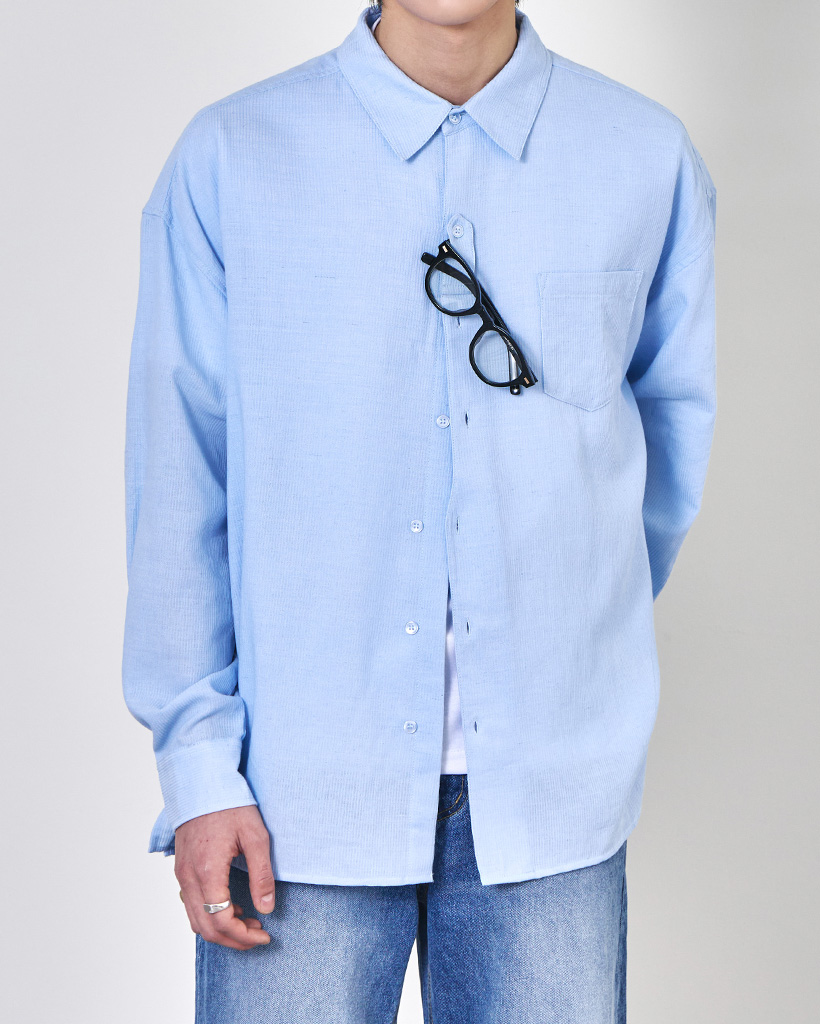 (ORIGINAL) ライトストライプシャツ