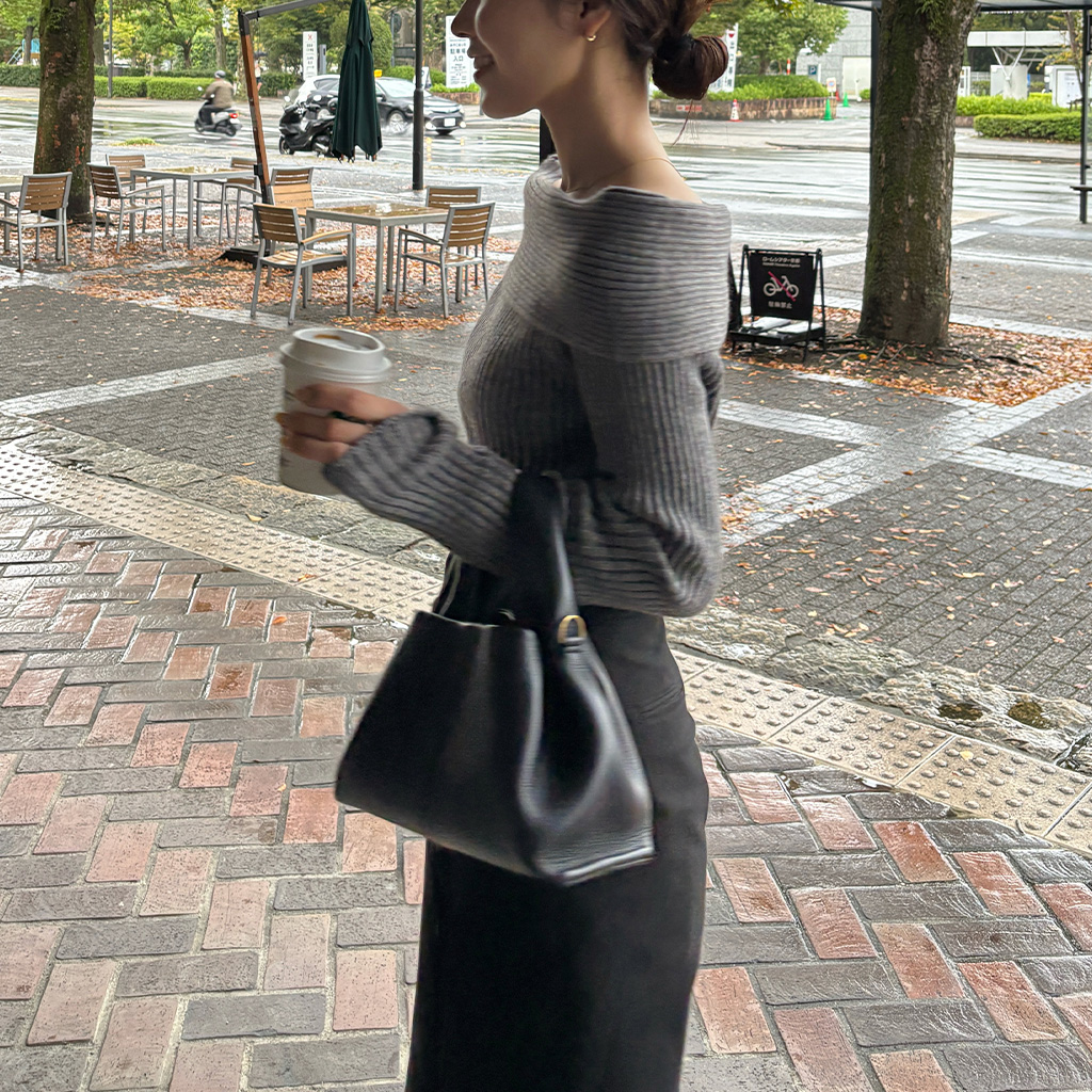 オフショルリブニット | ファッション通販サイト NUGU