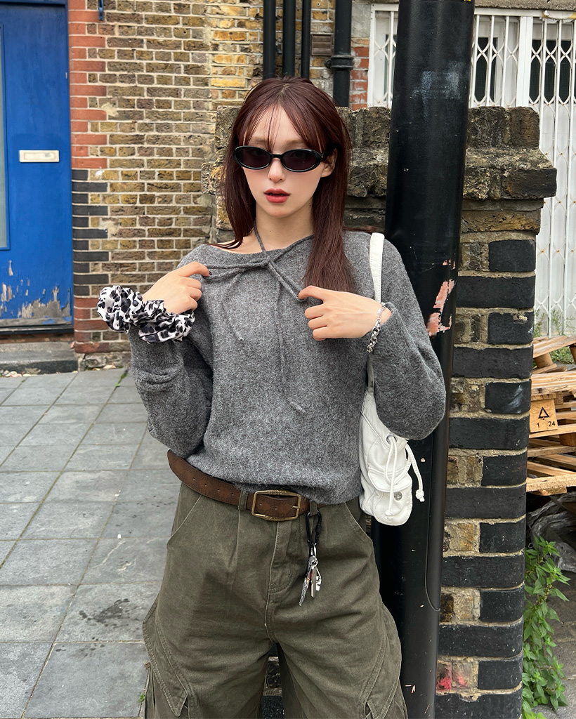 リボンタイニット | ファッション通販サイト NUGU