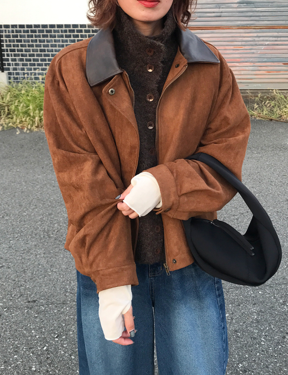 レザーカラースエードジャケット | ファッション通販サイト NUGU