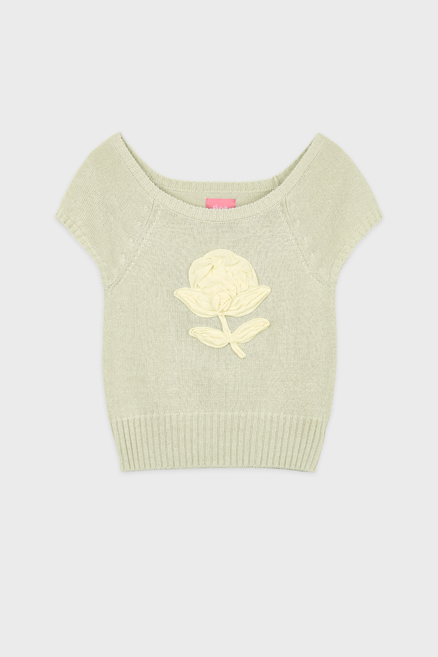 Flower Raglan Knit (Mint)