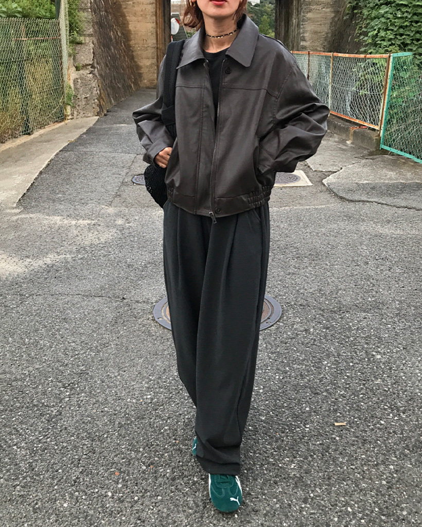 クロップドレザージャケット | ファッション通販サイト NUGU