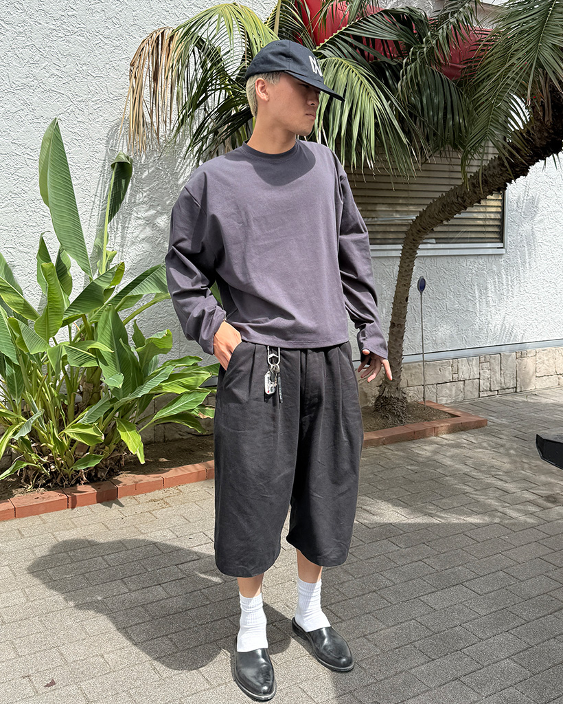 クロップドベーシックロングスリーブTシャツ | ファッション通販サイト