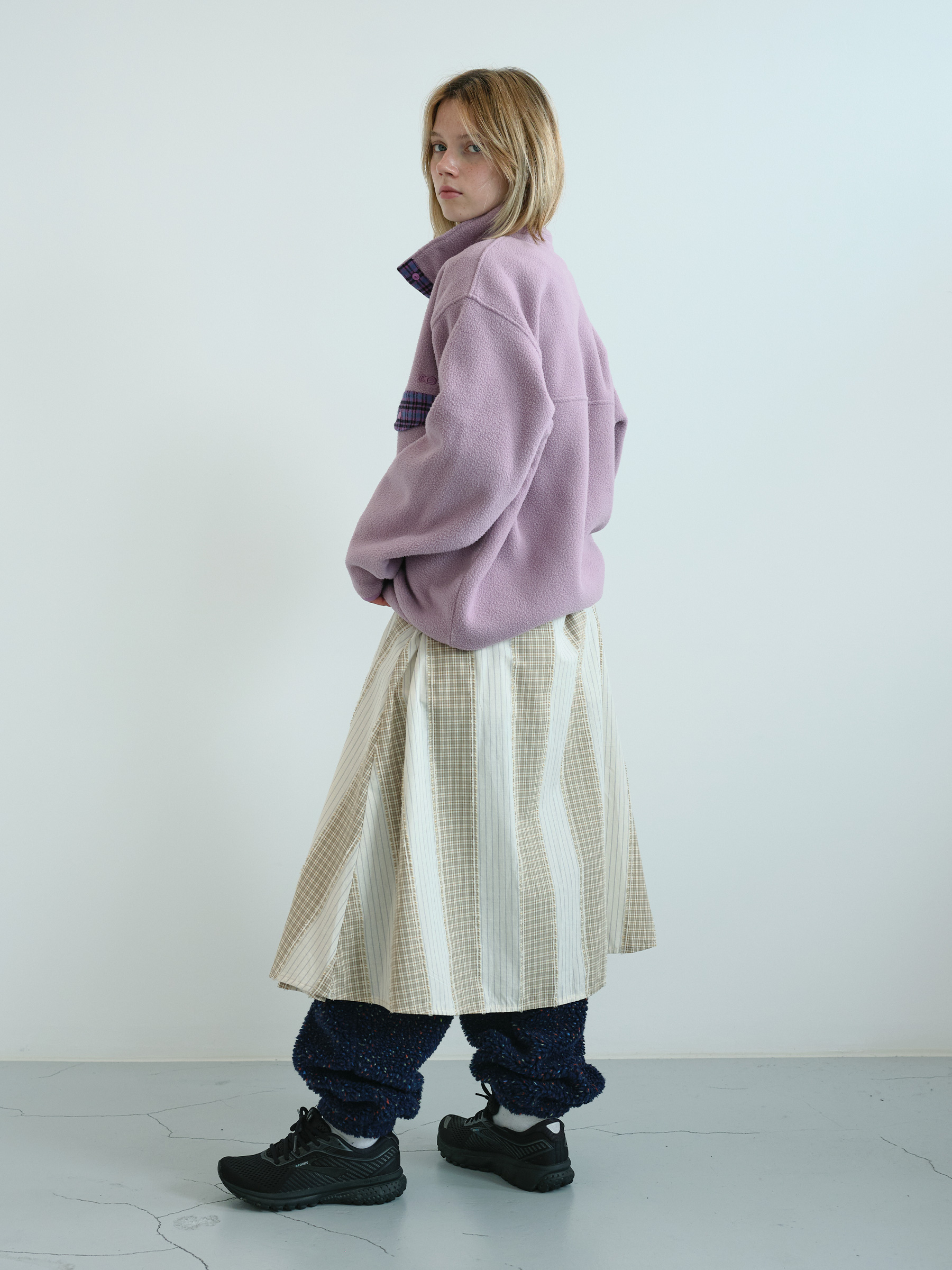 11月中旬入荷) Retro Snap Fleece Anorak (Lavender) | ファッション