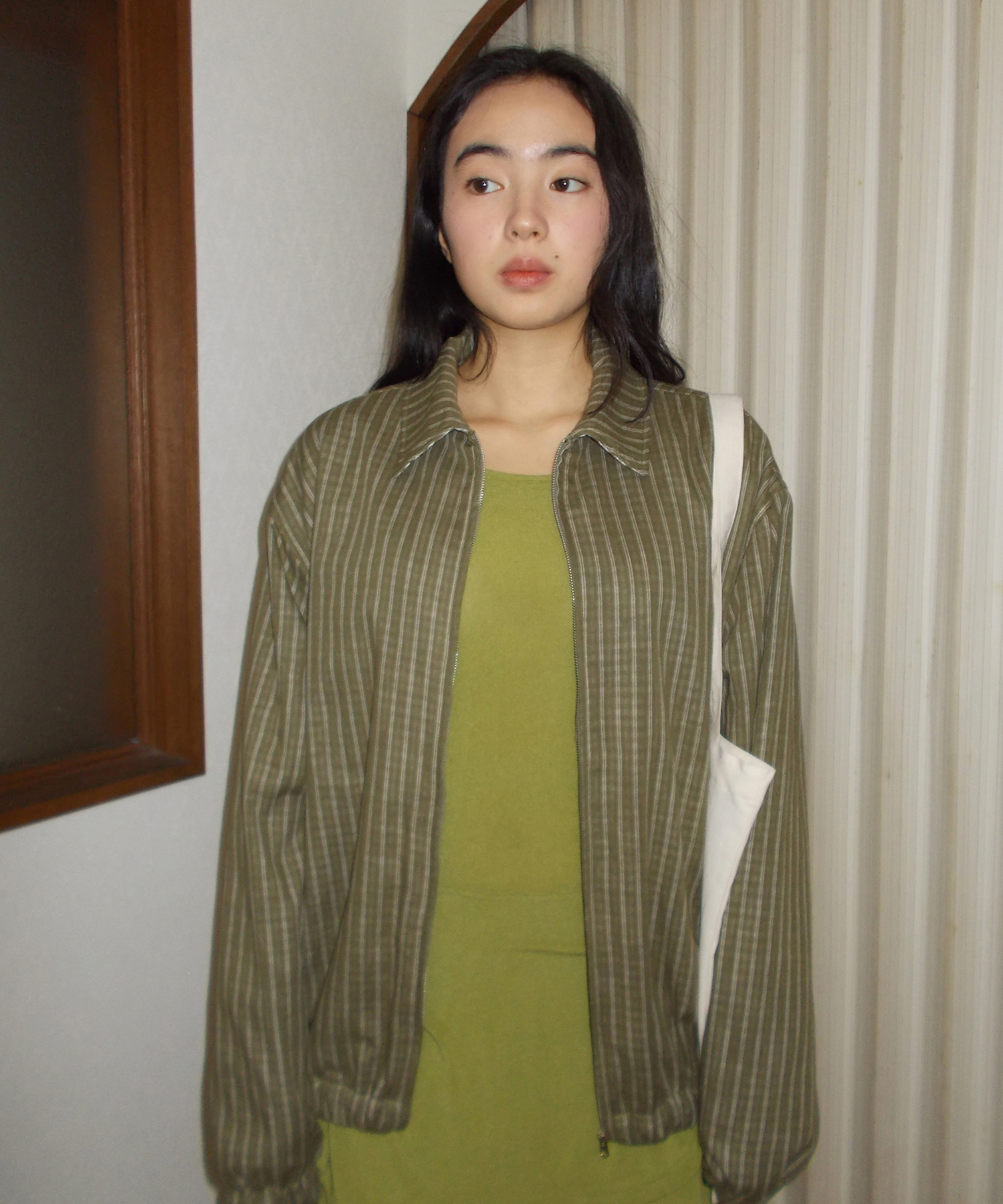 BLOUSON JACKET CHECK MOSS