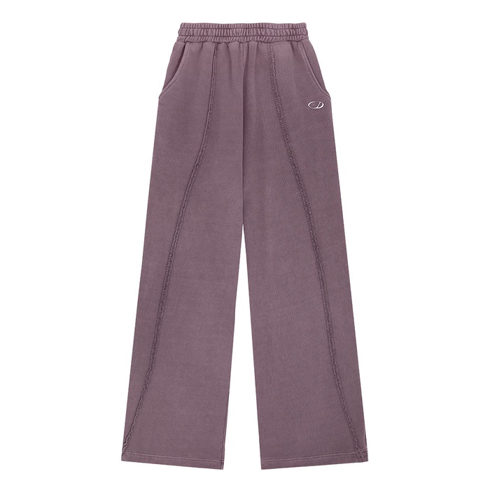 Pigment Cut-Off String Wide Pants - ROSE PURPLE