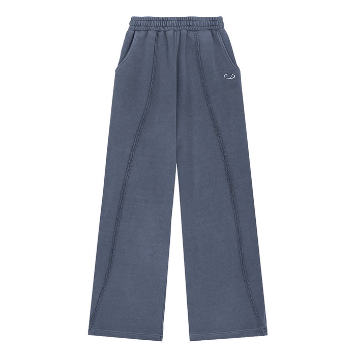 Pigment Cut-Off String Wide Pants - NAVY