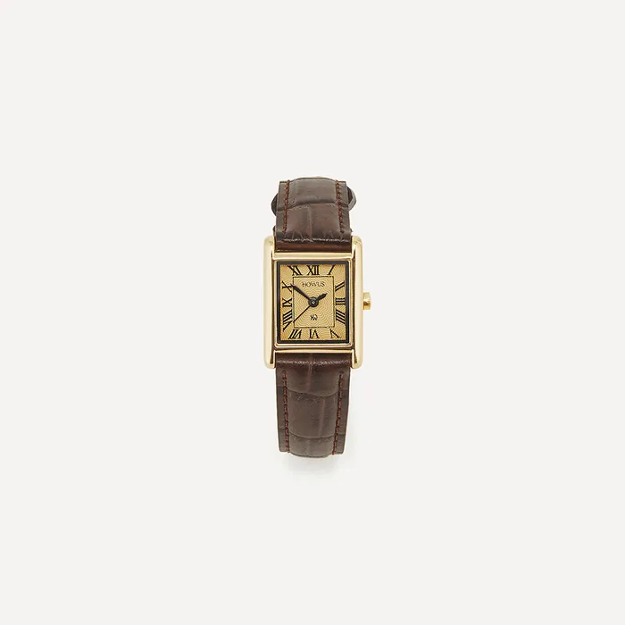 SQUARE CLASSIC WATCH (BROWN)