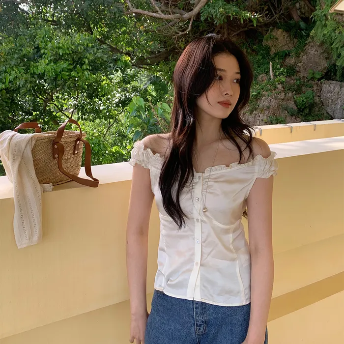 FLU SILKY OFF TOP (CREAM)