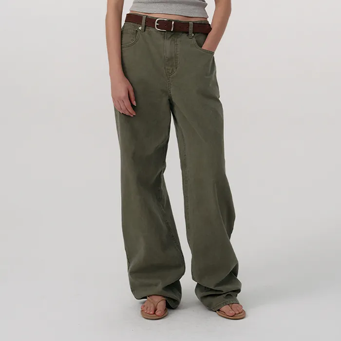 Forge Wide Denim Pants_Khaki
