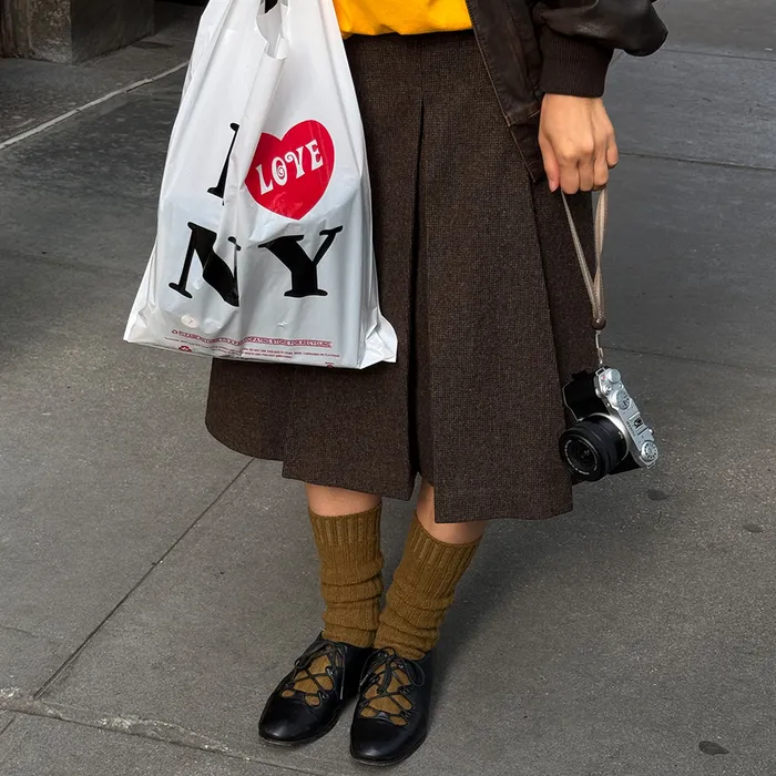 今期新作希少完売SサイズブリーフィングWOOL KNIT SKIRTブラック