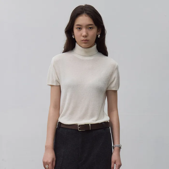 NOVE MOCK NECK KNIT (CREAM)