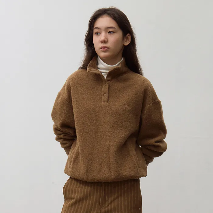 Lappy Fleece Half-Snap Pullover_Red | ファッション通販サイト NUGU