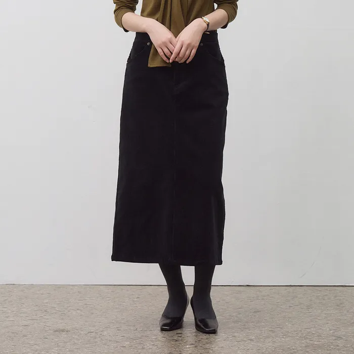 jichoi COMFORT] 23-004 WRAP SKIRT WITH LEG WARMERS - BLACK