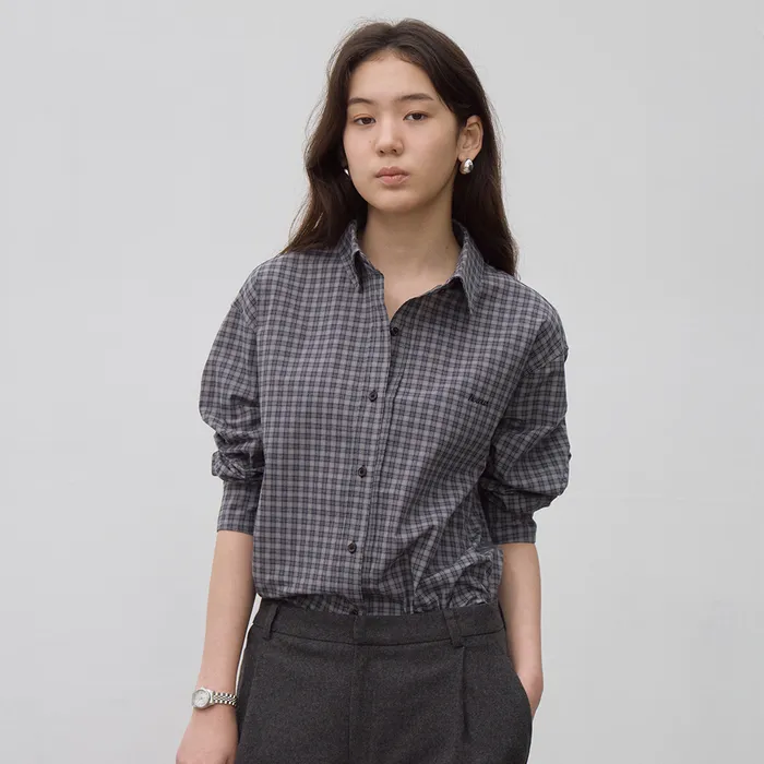 PATIO CHECK SHIRT (NAVY)