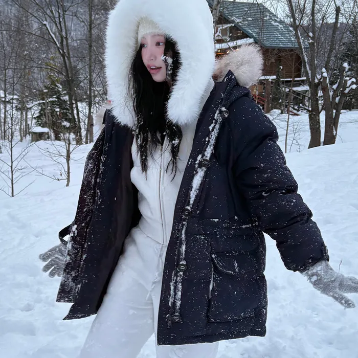 Everest Fur-Trimming Duck Down Parka_Navy