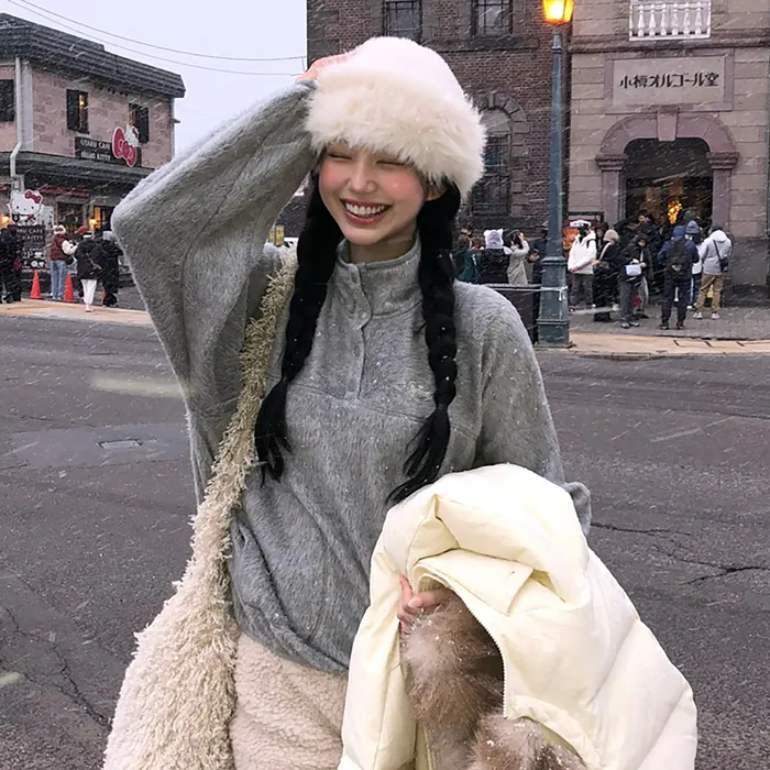 Pove Fleece Half-Snap Pullover_Grey | ファッション通販サイト NUGU