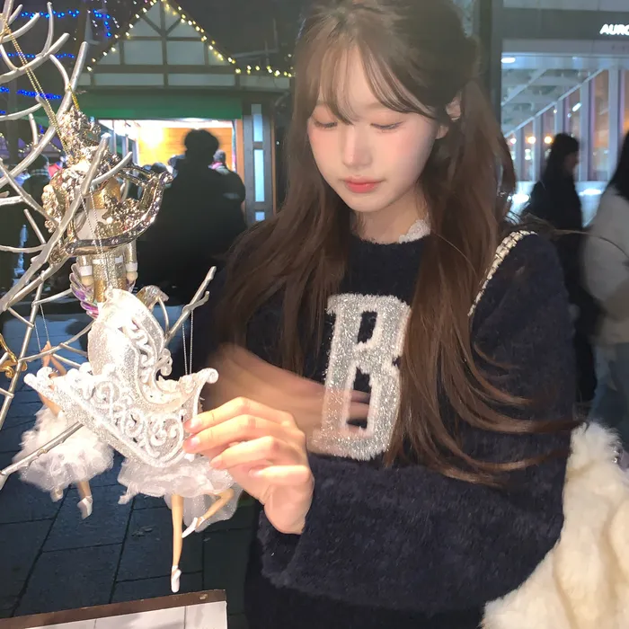 Bouclé Alphabet Knit Sweater