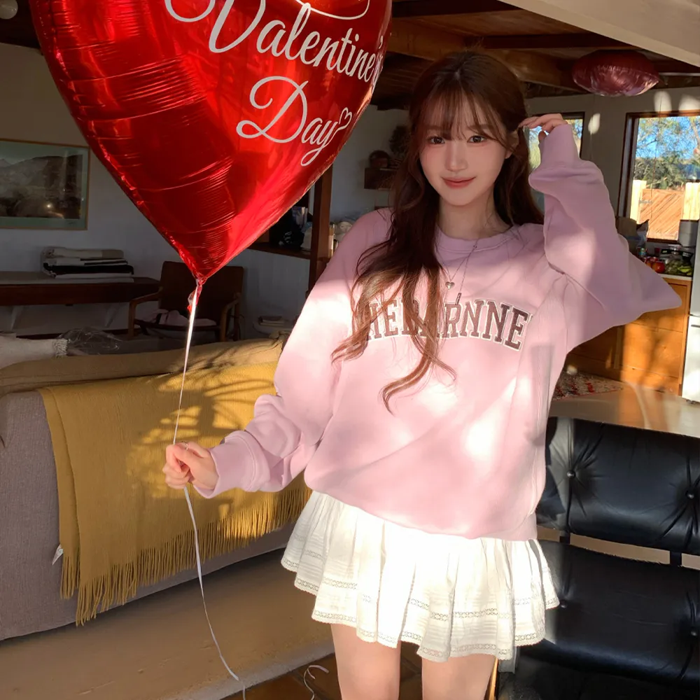 Sofie Logo Sweat Shirt_Dust Pink