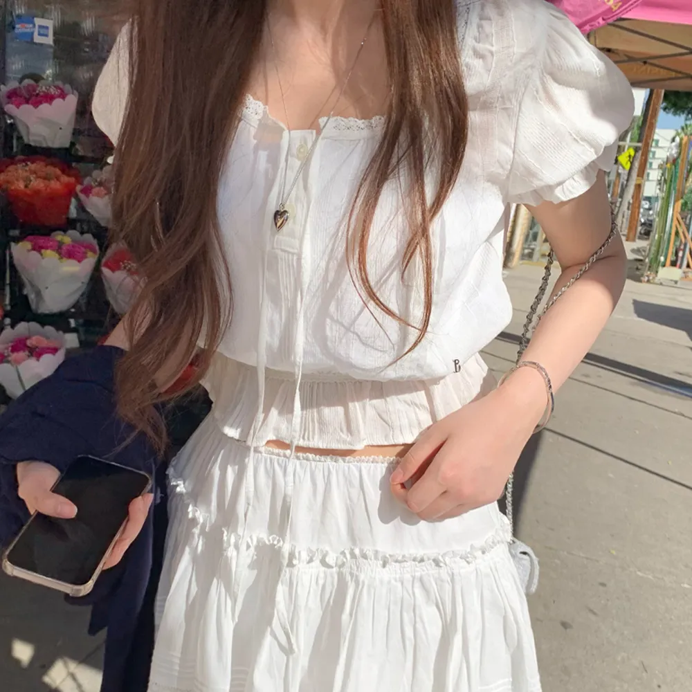 Sud Pleatib Blouse_White