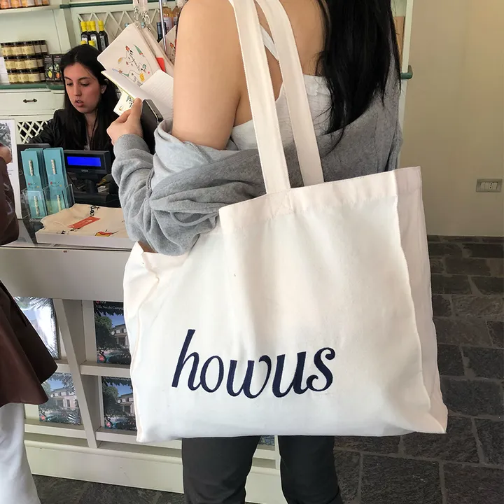 HOWUS LISTEN ECO BAG (CREAM)