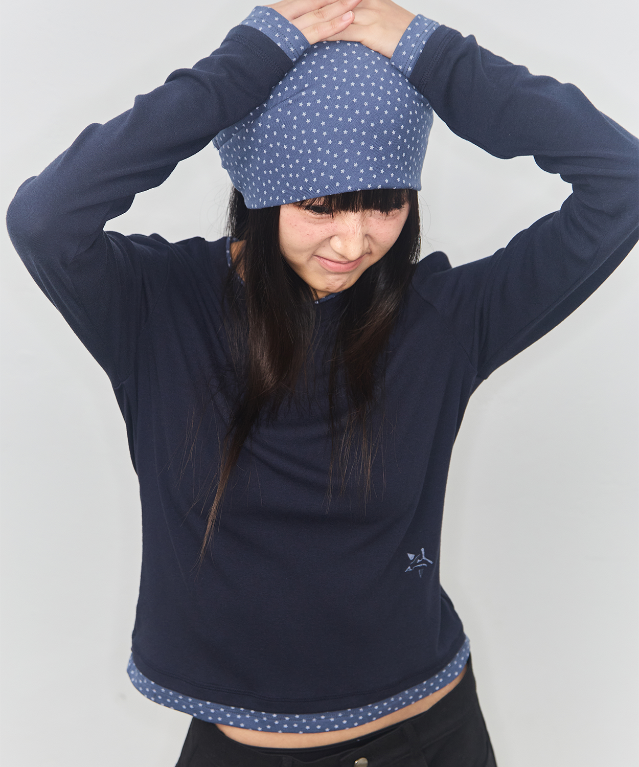 STAR LAYERED LONG SLEEVE - NAVY